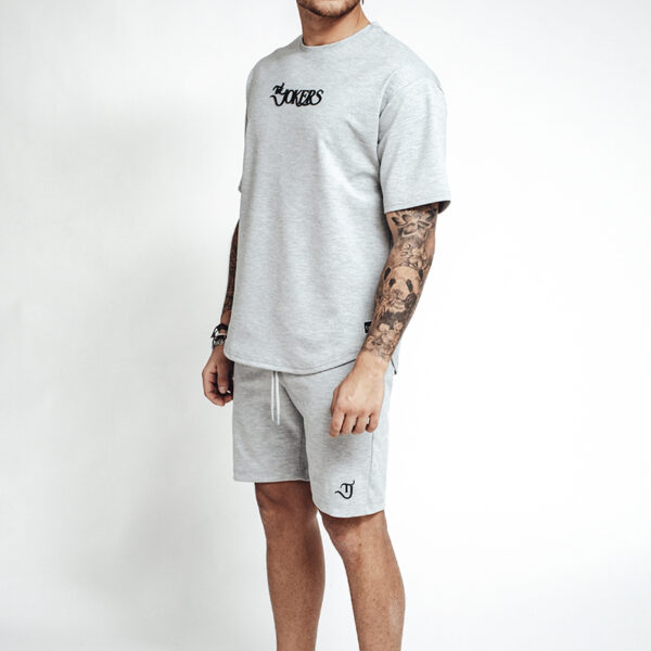 Vigore Grey Oversize T-shirt + Bermuda shorts Set