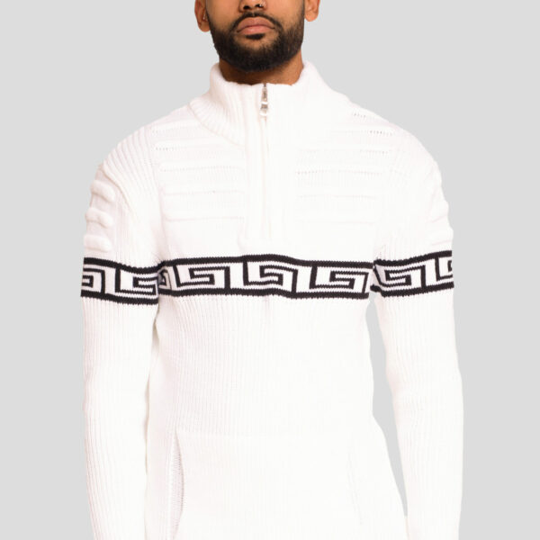 Jersey de Punto Cenefa Blanco