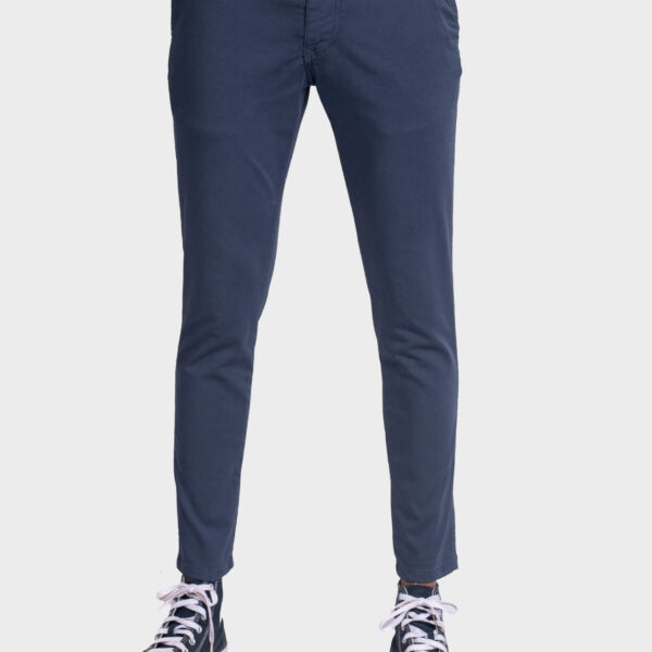 Pantalón Chino Skinny Lycra Azul