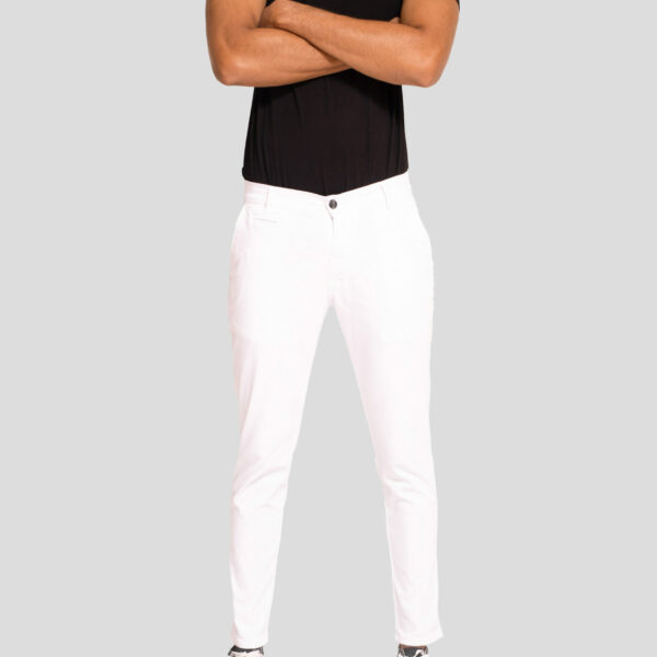 Pantalón Chino Skinny Lycra Blanco