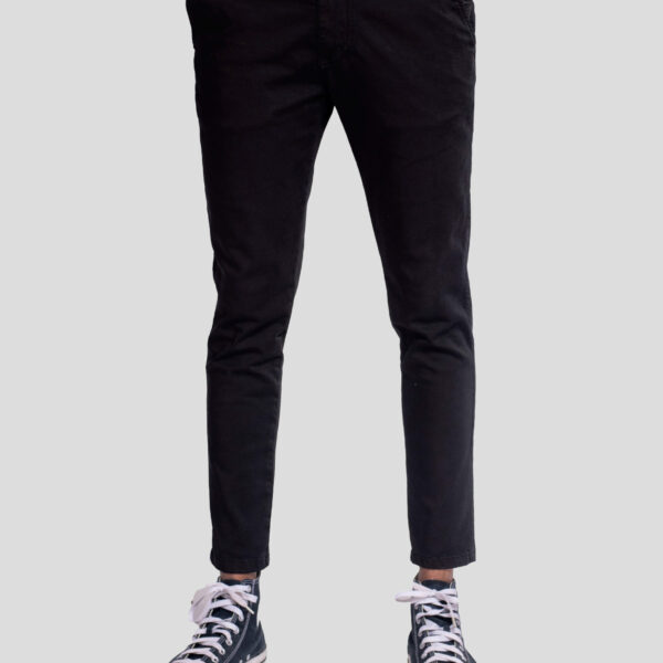Pantalón Chino Skinny Lycra Negro
