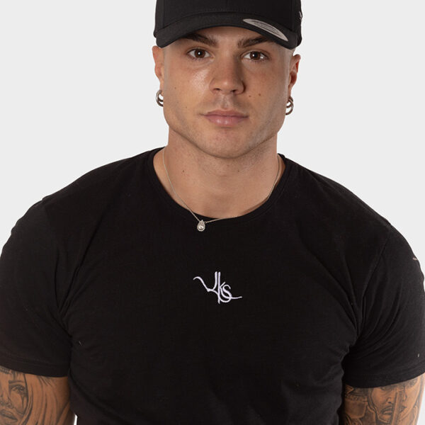 Black Curved Cap with Embroidered Logo