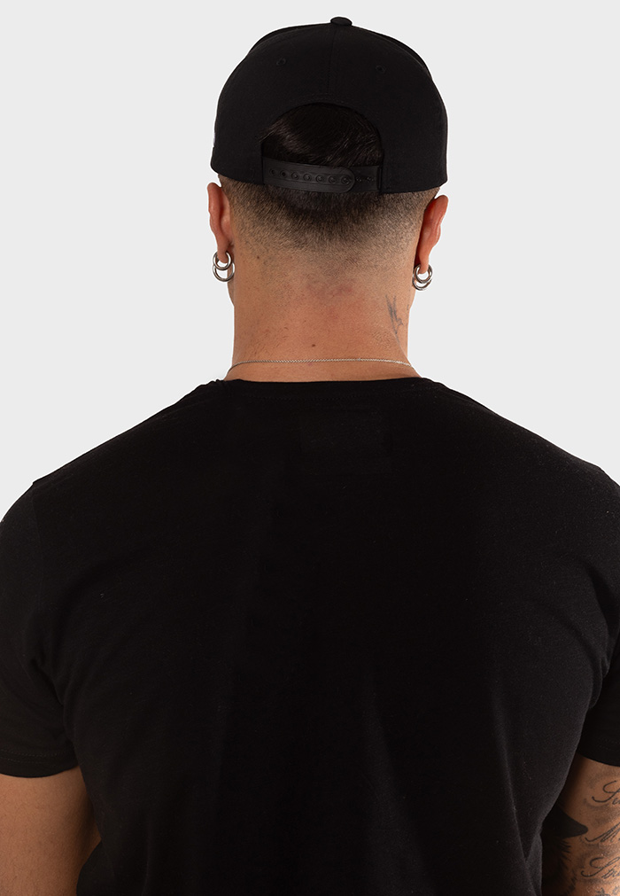 Black Curved Cap with Embroidered Logo - Image 2