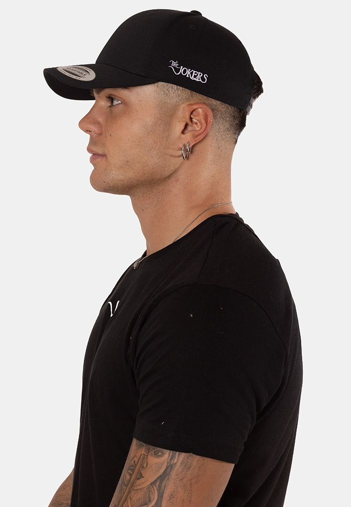 Black Curved Cap with Embroidered Logo - Image 4