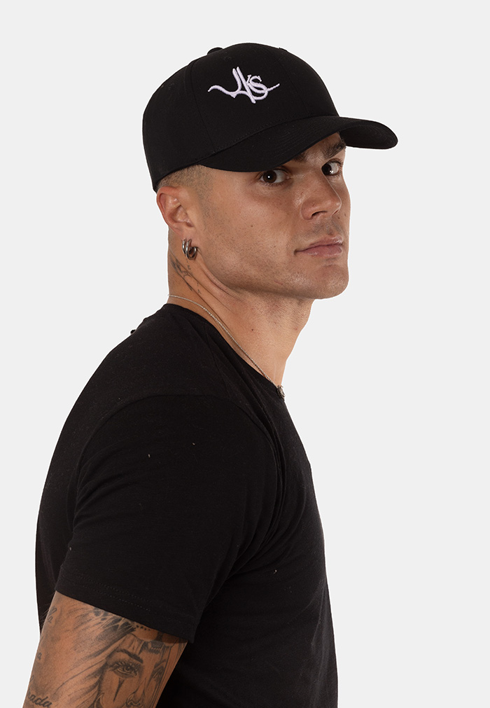 Black Curved Cap with Embroidered Logo - Image 3