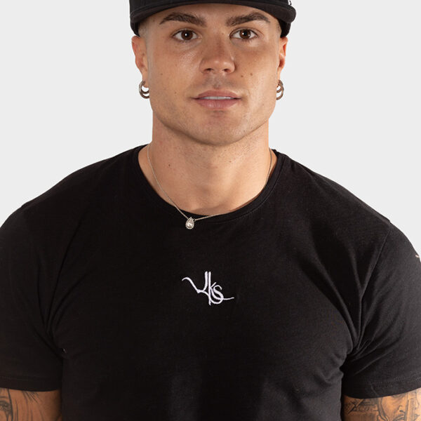 Black Flat Cap with Embroidered Logo