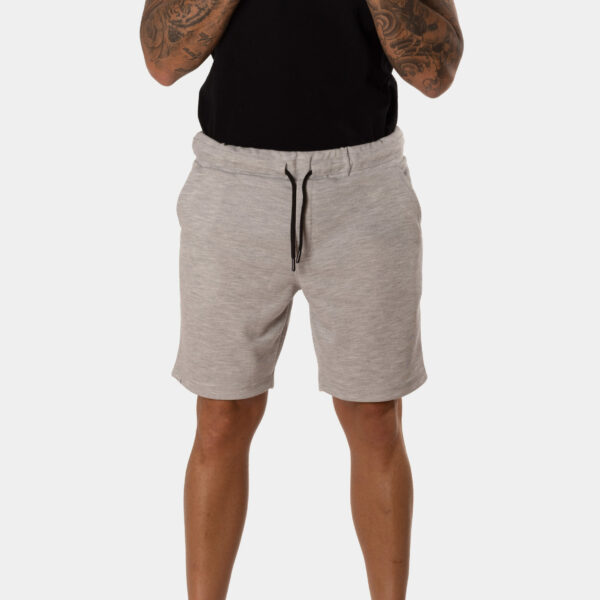 Bermuda Chándal Hombre Gris Claro Pantalón Corto Deportivo