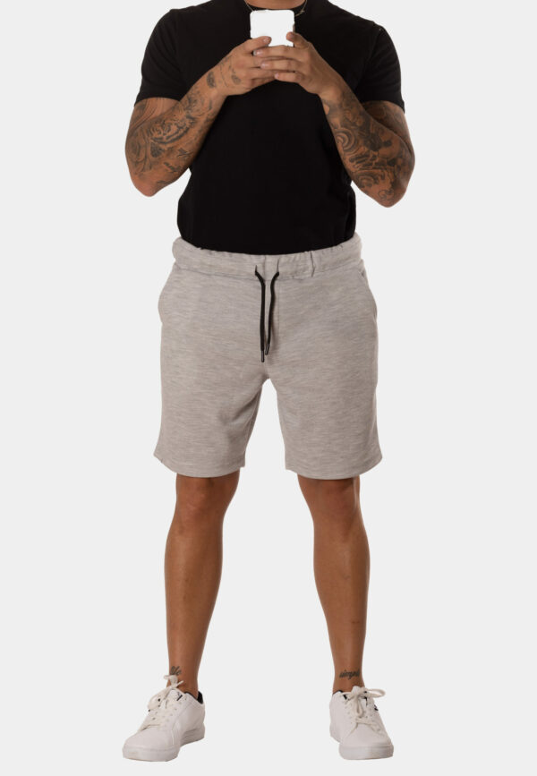 Bermuda Chándal Hombre Gris Claro Pantalón Corto Deportivo