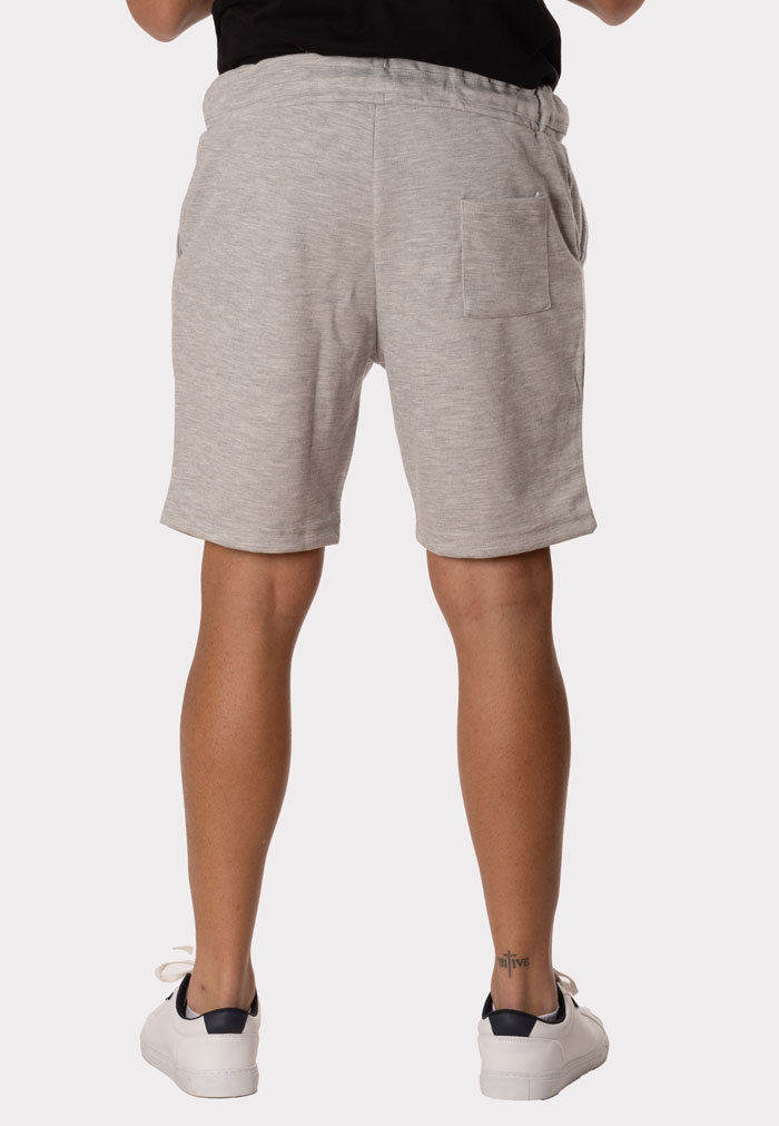 Bermuda Chándal Hombre Gris Claro Pantalón Corto Deportivo - Image 3
