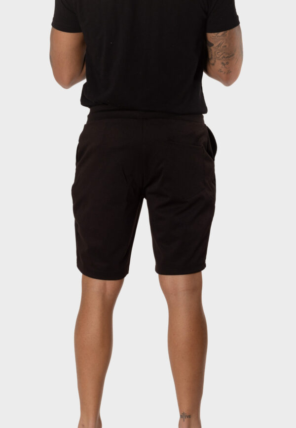 Bermuda Chándal Hombre Negra con Ojales Metálicos Pantalón Corto Deportivo - Image 4