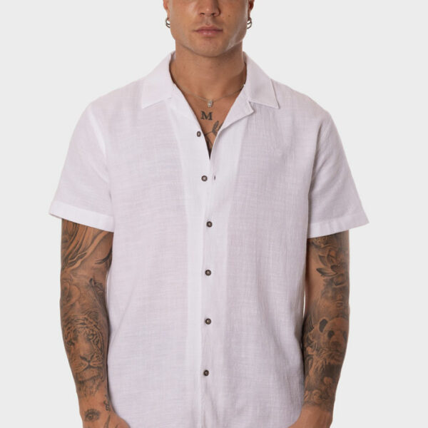 Camisa Básica Hombre Blanco