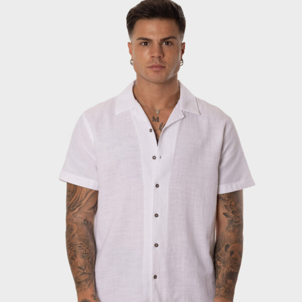Camisa Básica Hombre Blanco