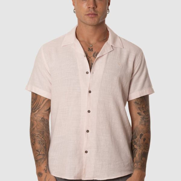 Camisa Básica Hombre Rosa