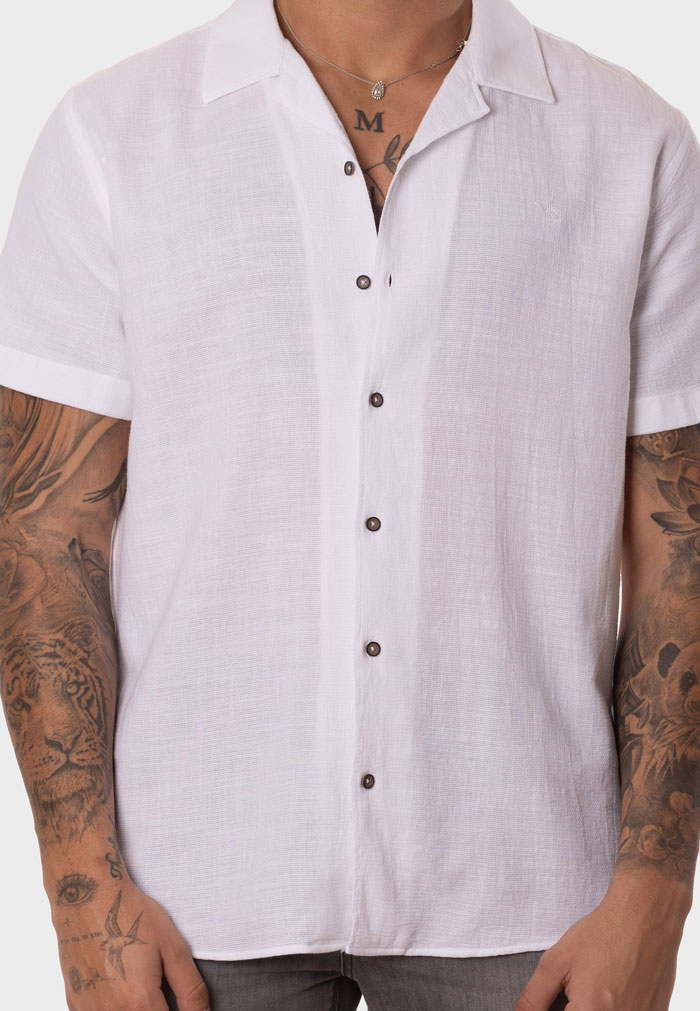 Camisa Básica Hombre Blanco - Image 2
