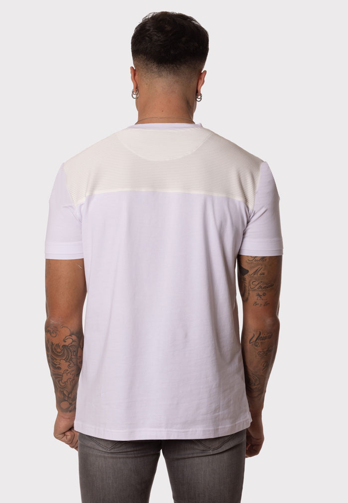 Camiseta Blanca Hombre Textura Blanco - Image 3