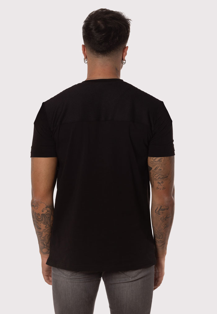 Camiseta Blanca Negra Textura Negro - Image 3