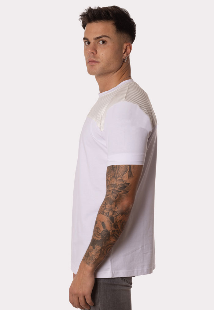 Camiseta Blanca Hombre Textura Blanco - Image 4