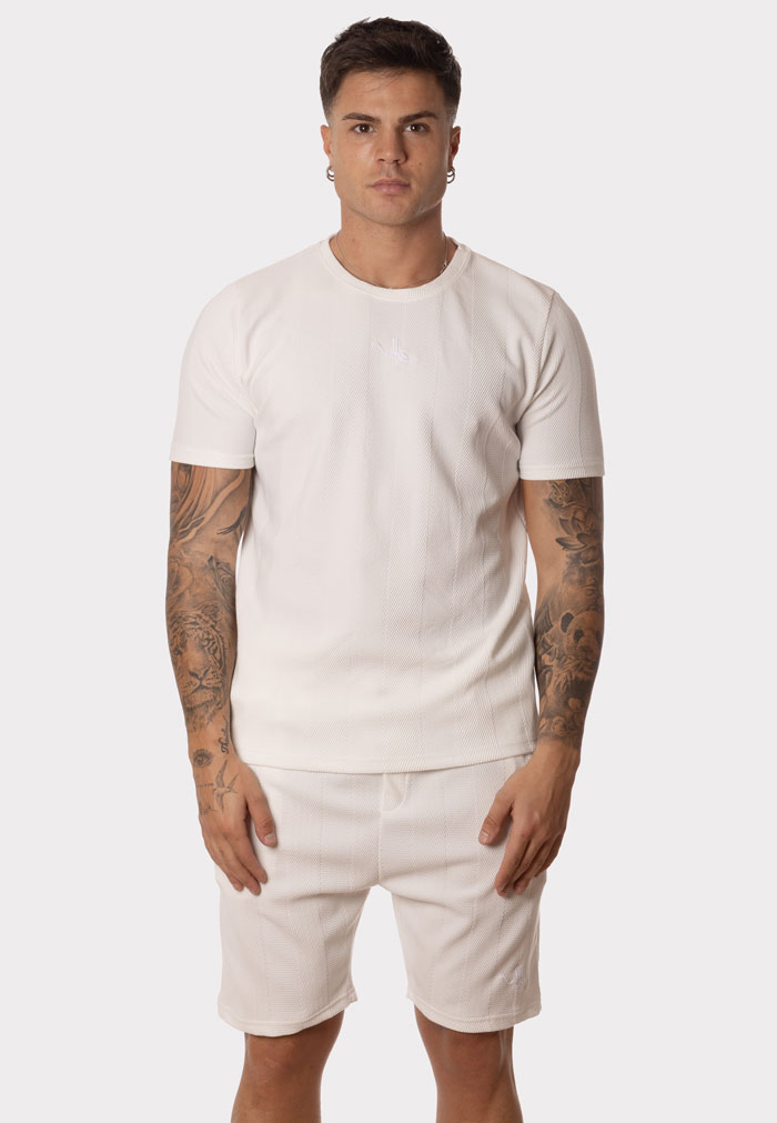 Conjunto Básico Blanco Hombre Camiseta y Pantalón Corto a Juego