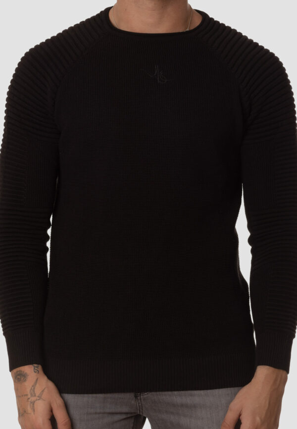 Jersey Hombre Slim Fit  Motero en Negro - Imagen 2