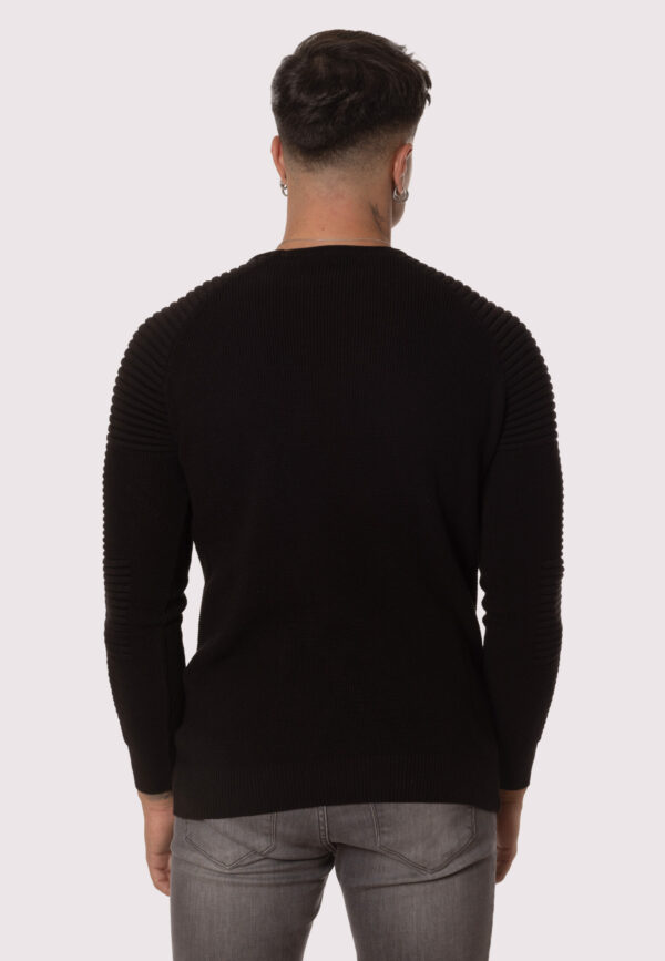 Jersey Hombre Slim Fit  Motero en Negro - Imagen 4