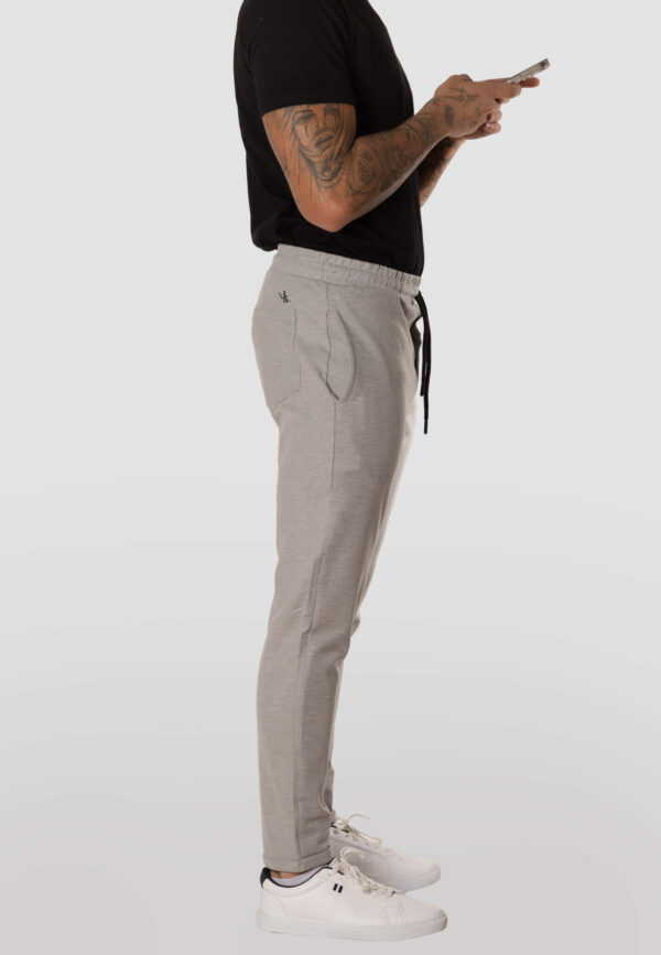 Pantalón Chándal Hombre Gris Claro Básico - Image 3