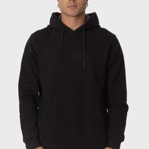 Sudadera Básica Hombre Logo Negro