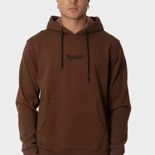 Sudadera Básica Hombre Logo Terracota
