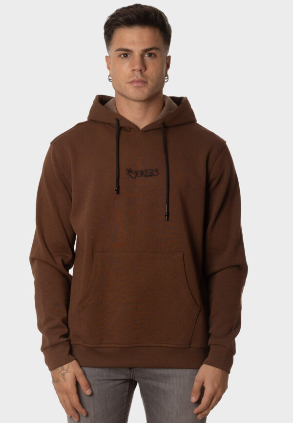 Sudadera Básica Hombre Logo Terracota