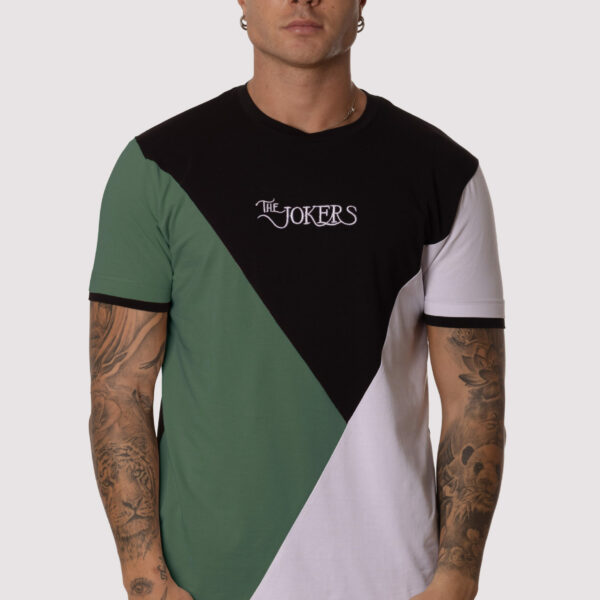 Camiseta Tricolor Hombre Verde