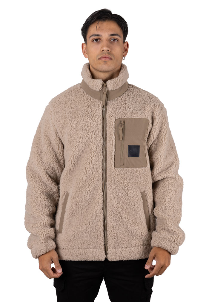 Chaquetón Borreguito con Bolsillo Técnico