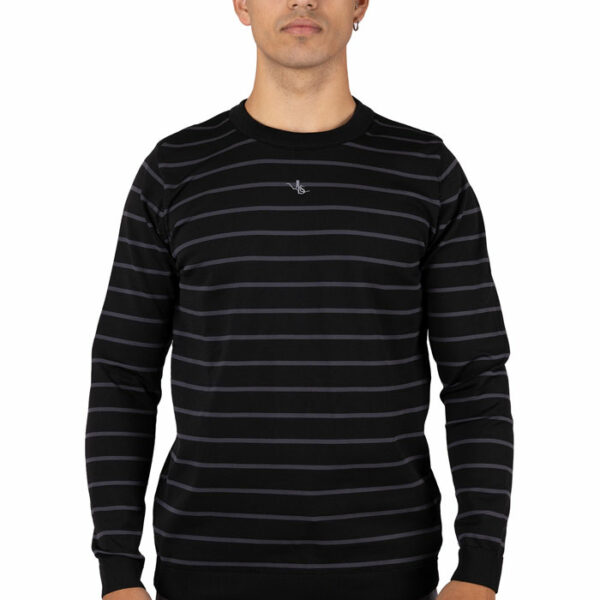 Jersey cuello caja rayas horizontales stretch