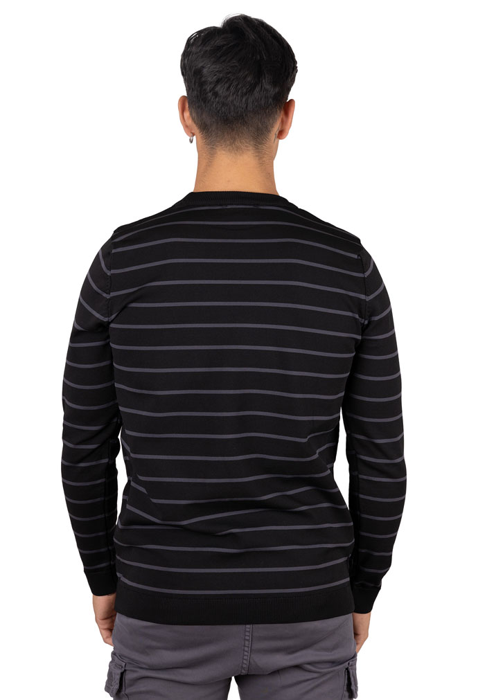 Jersey cuello caja rayas horizontales stretch - Image 3