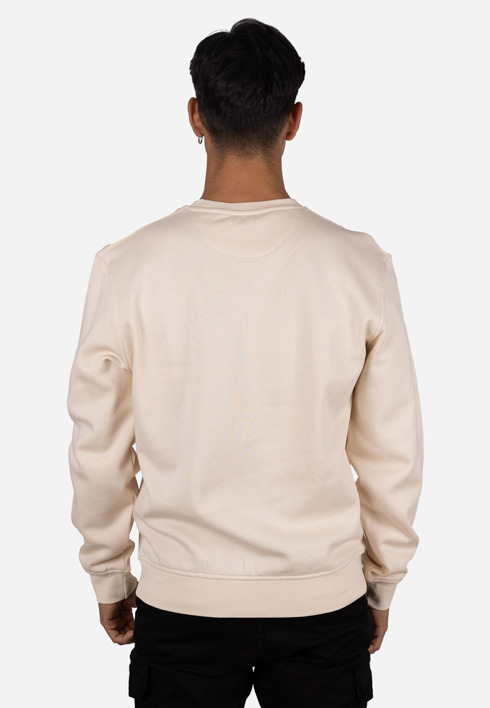 Sudadera cuello caja con refuerzo en hombros crudo - Image 3