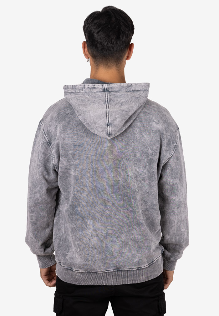 Sudadera con Capucha Efecto Cold Wash en Algodón Elástico - Image 3