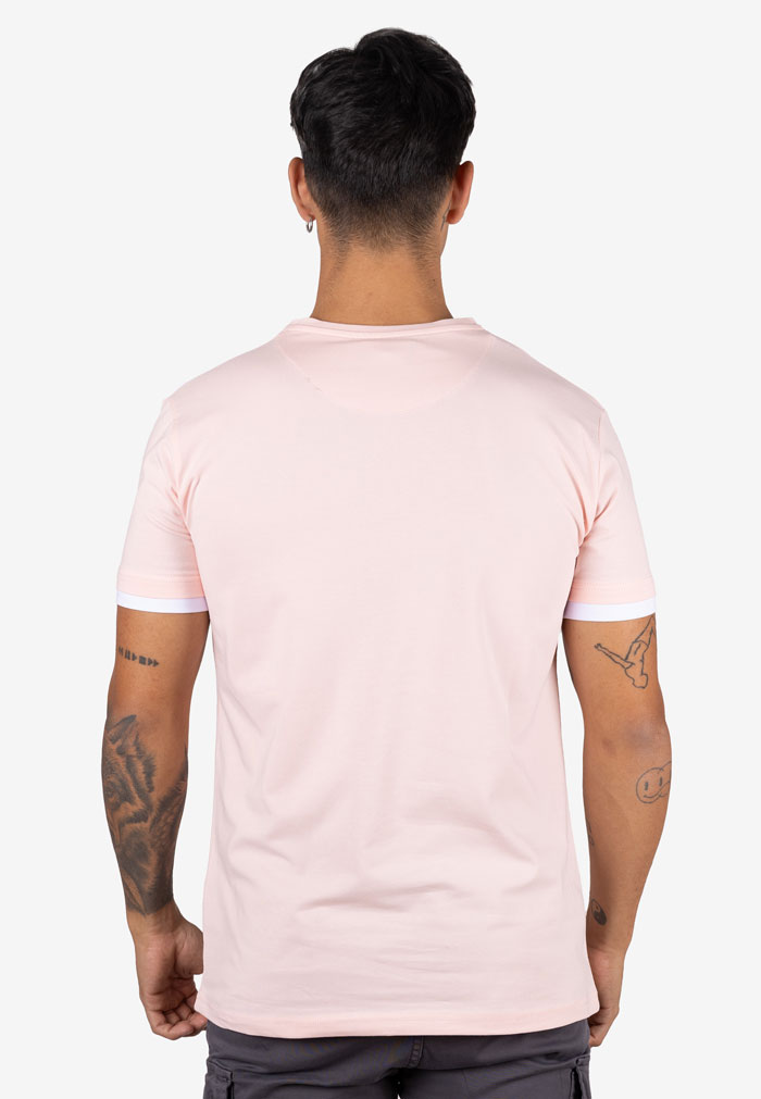 Camiseta bicolor con detalle blanco y logo THE JOKERS Rosa - Image 3