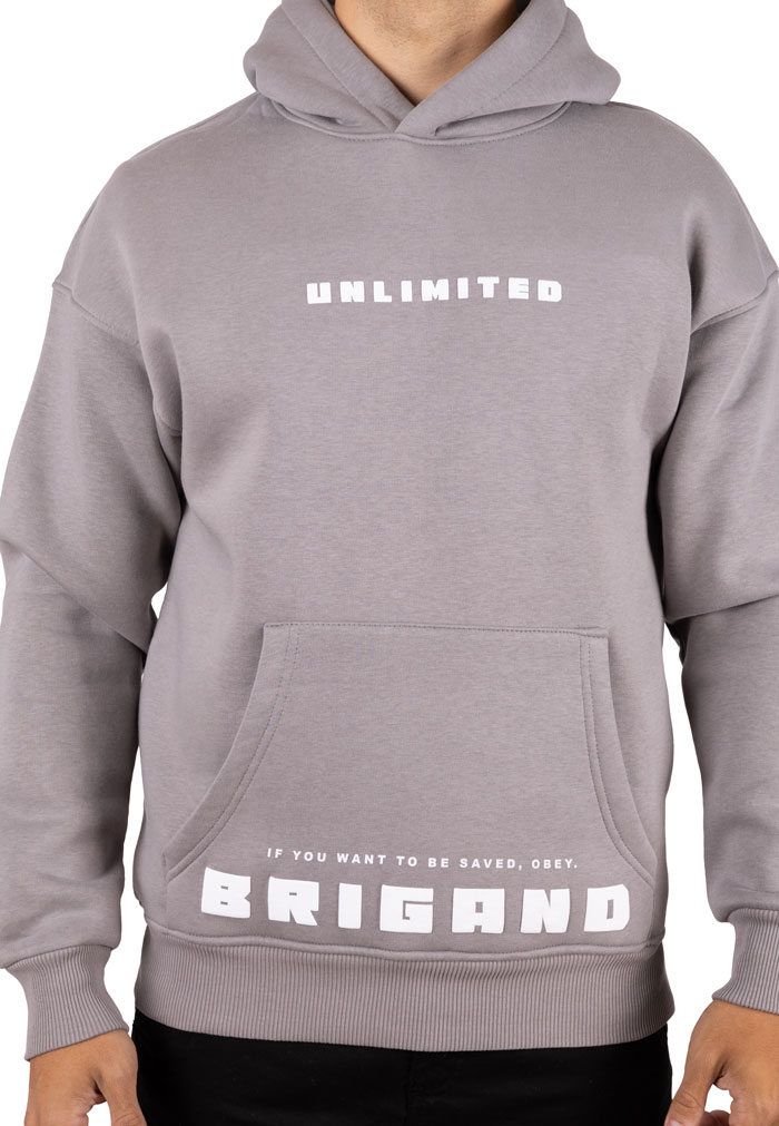 Sudadera con capucha “Unlimited” Gris - Image 3