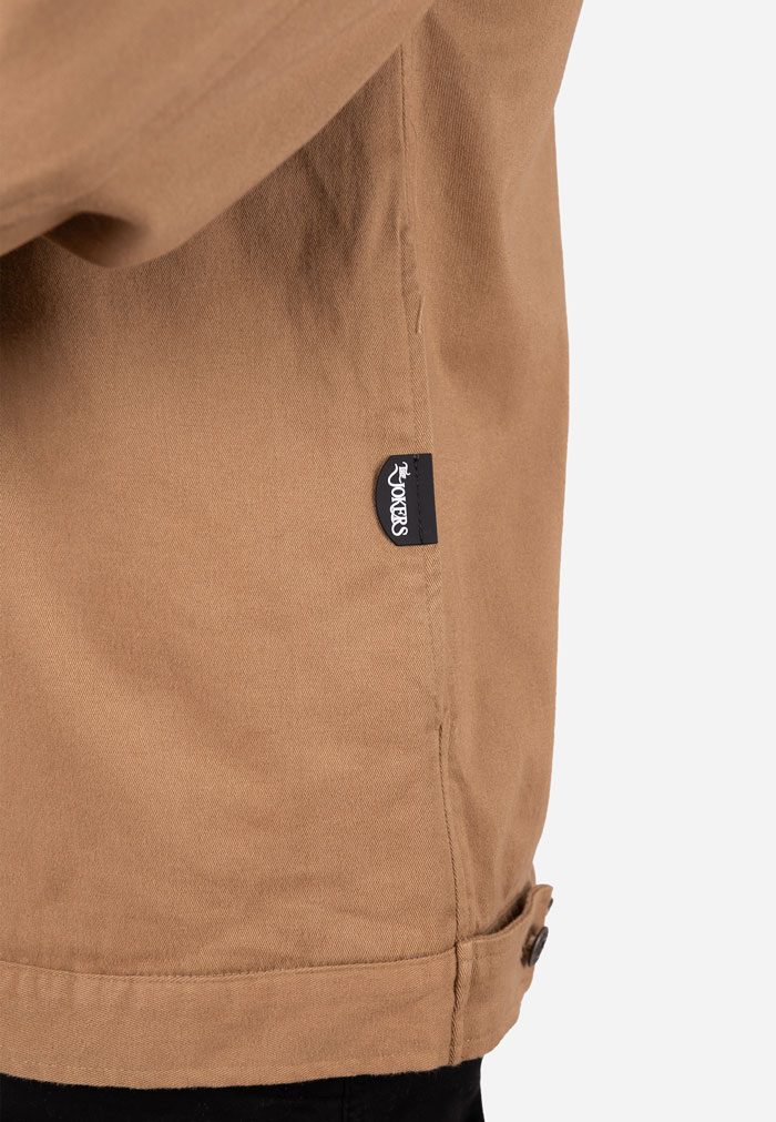 Chaqueta camel estilo truck jacket con bolsillos de solapa Camel - Image 2