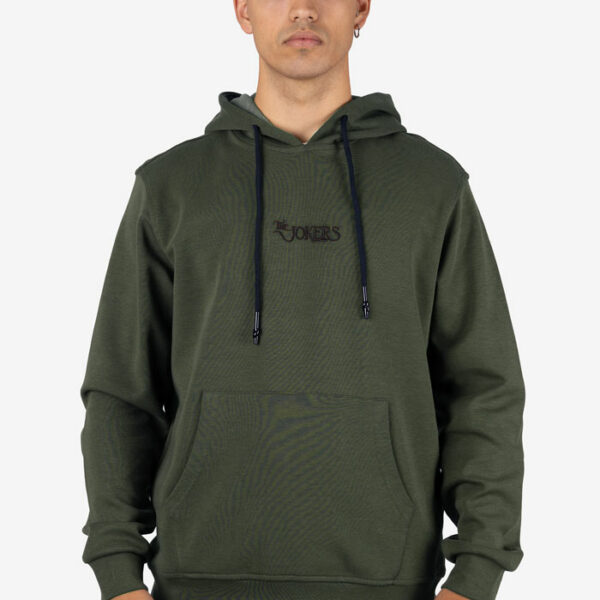 Sudadera Básica con Capucha y Logo Jokers Verde