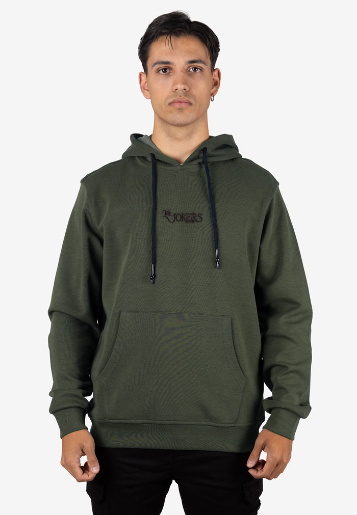Sudadera Básica con Capucha y Logo Jokers Verde