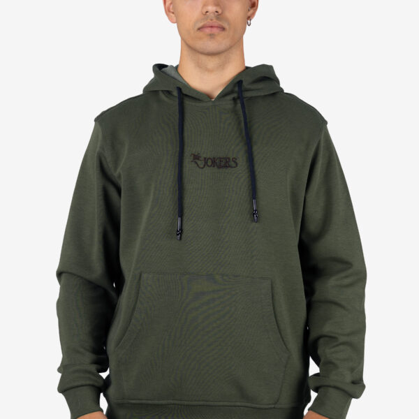 Sudadera Básica con Capucha y Logo Jokers Verde
