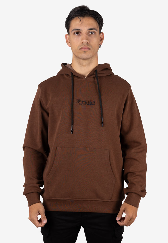 Sudadera Básica con Capucha y Logo Jokers Terracota