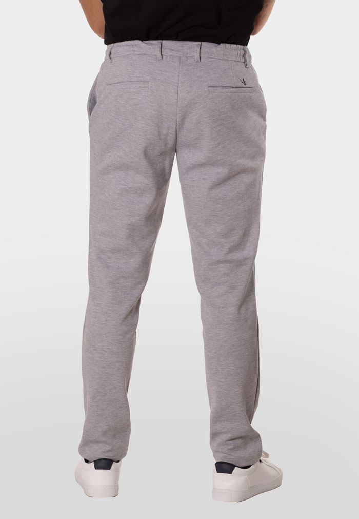 Pantalón jogger gris claro de corte slim - Image 3