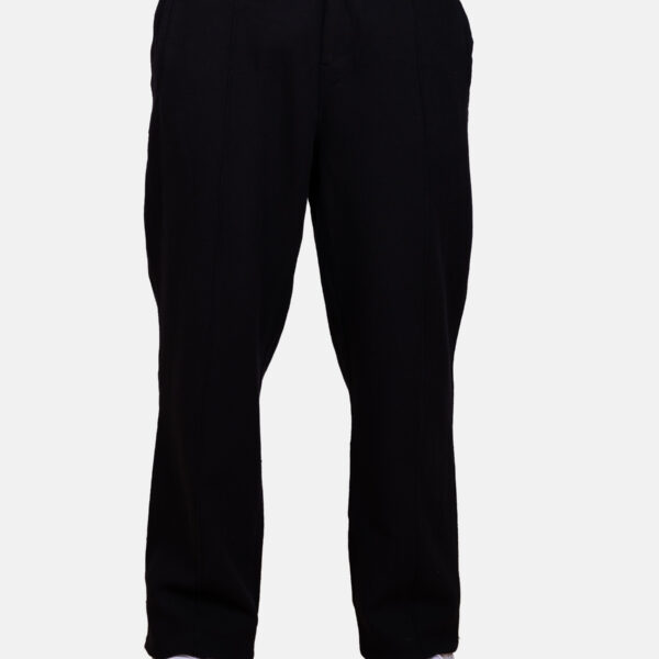Pantalón baggy de sarga tipo lino negro