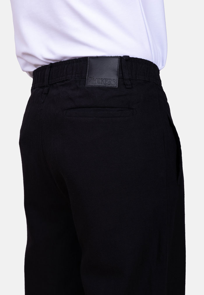 Pantalón baggy de sarga tipo lino negro - Image 2