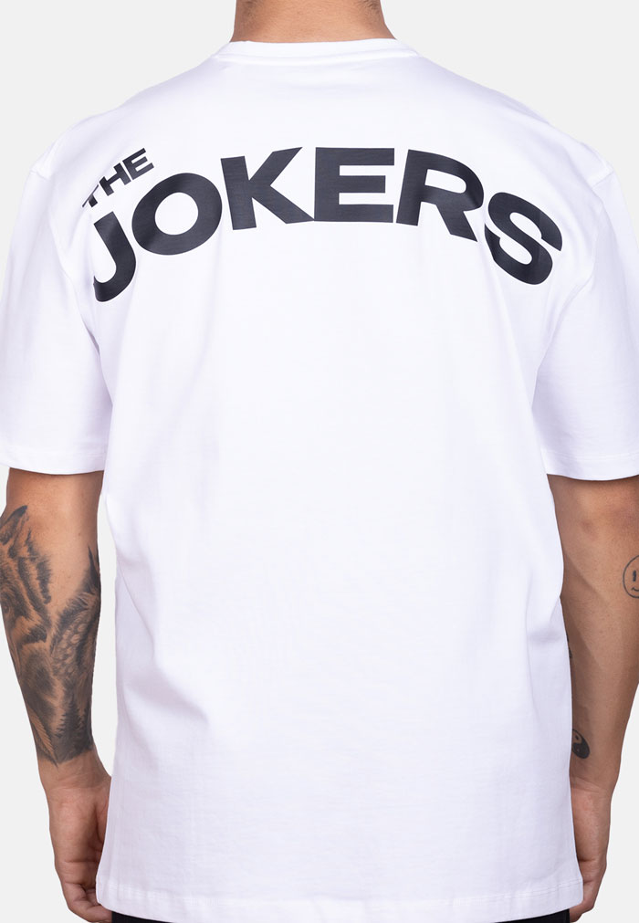 Camiseta oversize blanca estampado The Jokers - Image 3