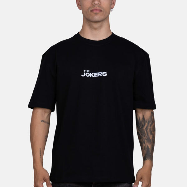 Camiseta oversize negra estampado The Jokers