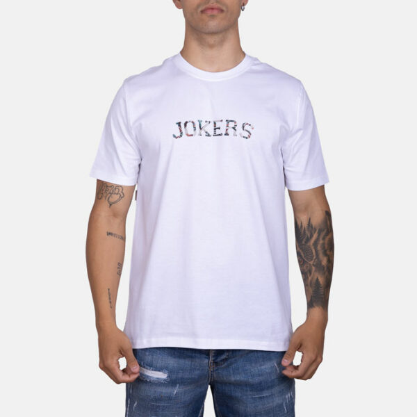 Camiseta con logo JOKERS tribal Blanco