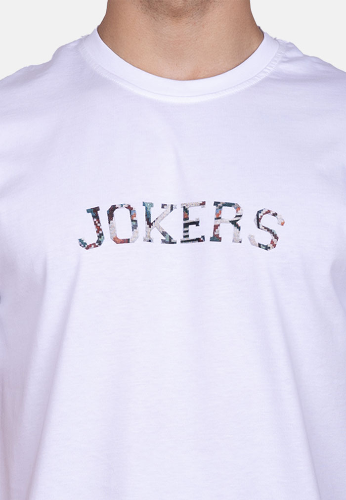 Camiseta con logo JOKERS tribal Blanco - Image 2